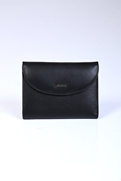Grande 3206 Genuine Leather Women's Wallet Black Color Multi-Compartment Styl...