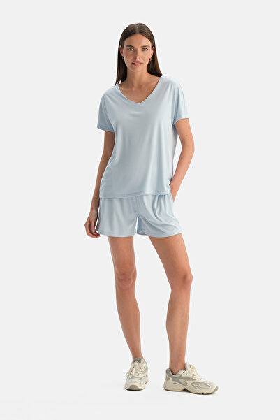 Dagi Ανοιχτό μπλε σορτς Cool Touch με κορδόνι στη μέση