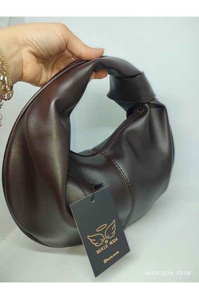 berismoda Geantă de umăr elegantă pentru femei, căptușită cu piele