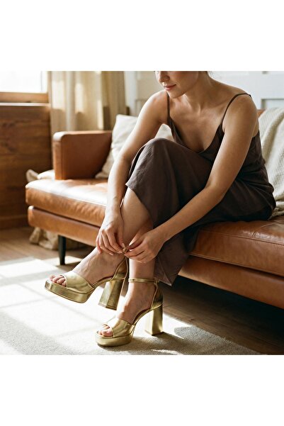 OEM Πέδιλα - Χρυσαφί - Μπλοκ