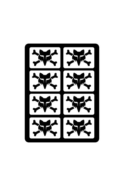 FOX Racing Πακέτο Αυτοκόλλητων με Λογότυπο FOX VICTORY, Λευκό