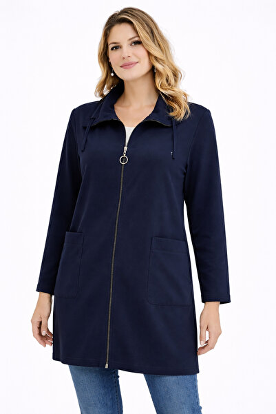 Şans Μπουφάν plus size - Ναυτικό μπλε - Συν μέγεθος