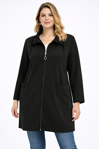 Şans Μπουφάν plus size - Μαύρο - Συν μέγεθος