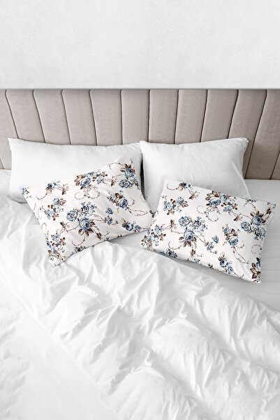 Monolisse 100% Cotton Printed Akfil Alya Pillowcase Set of 2 - 50X70 cm Turqu...