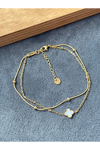Rupen Kraft Surgical Steel Stainless Tarnish Resistant Gold Model Steel Anklet