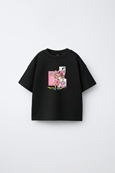 fasardi Παιδικό μπλουζάκι Unisex με στάμπα Lionel Leo Messi, 100% βαμβακερό, ...