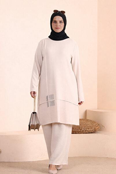 Ferace Σετ με hijab - Μπεζ - Regular