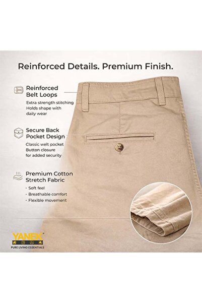 YANEK Men’s Slim Fit Chino Trousers – Premium Comfort & Everyday Style