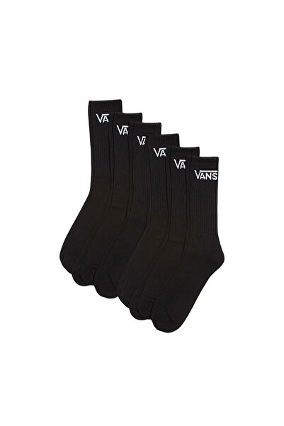 Vans Κλασικές Κάλτσες Μεσαίου Ύψους, Πακέτο 6 τεμαχίων, Μαύρες