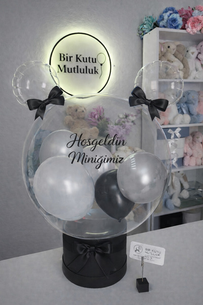 birmutluluk Balonlu kutu -yenidoğan hediye