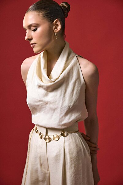 Sateen Μπλούζα - Γκρι - Κανονική εφαρμογή