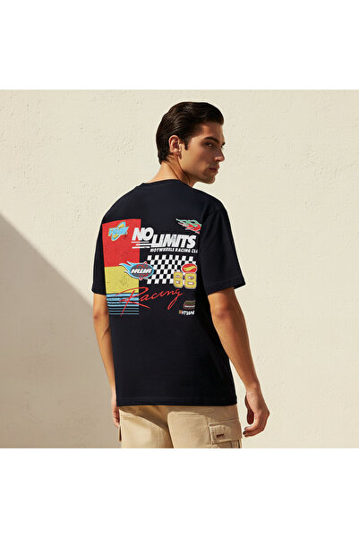 SP Characters Men Regular Fit Crew Neck Short Sleeves Hot Wheels Print T-shirt