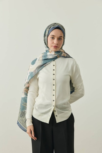 Modakaşmir Antique Desen Medine İpeği Şal