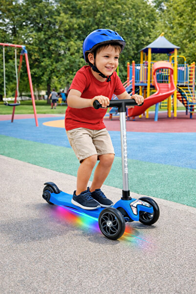 Tois Neo Frigola LED Işıklı 3 Tekerlekli Scooter — 4 Kademe, 50–65 Cm Yüksekl...
