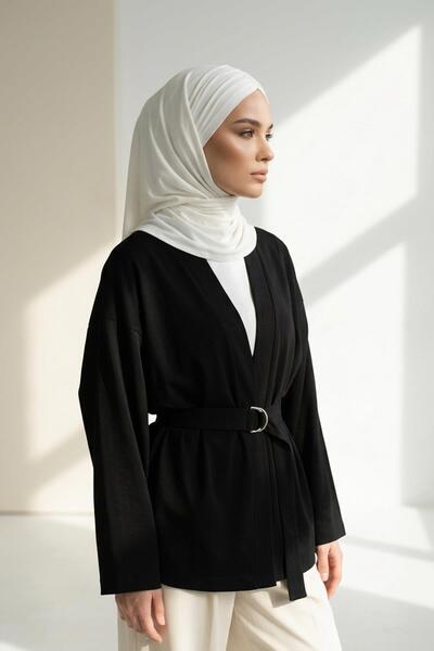 Aisha's Design Hazır Form, Şık ve Rahat Drapeli Kaymaz Penye Şal,CPS-95
