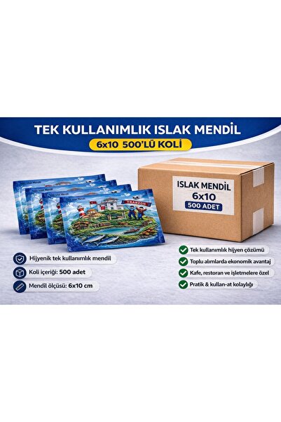 GÖKSU TEK KULLANIMLIK ISLAK MENDİL (KOLİ İÇİ 500 ADET) (6*10)