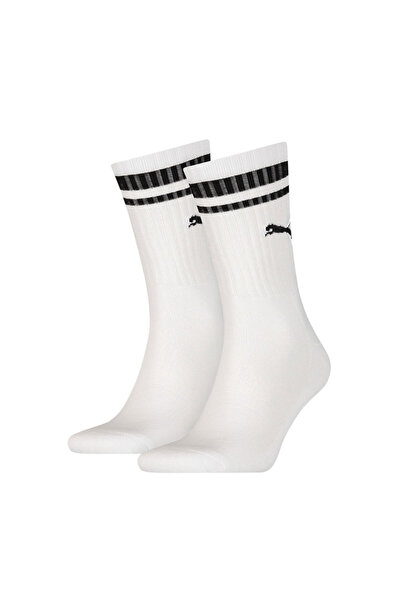 Puma ΚΑΛΤΣΕΣ ΜΕ ΡΙΓΕΣ ΣΤΥΛ HERITAGE, ΠΑΚΕΤΟ 2 ΤΕΜΑΧΙΩΝ, ΛΕΥΚΕΣ