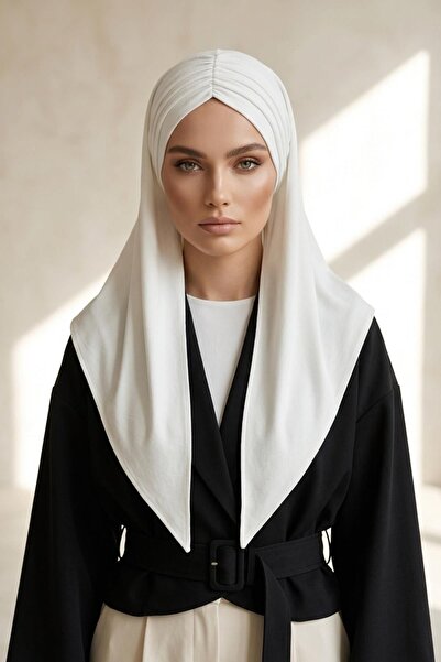 Aisha's Design Hazır Form, Şık ve Rahat Drapeli Kaymaz Penye Şal,CPS-95