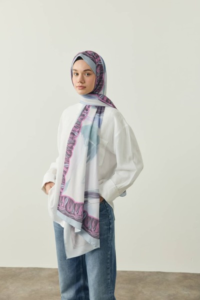 Modakaşmir Tribal Desen Medine İpeği Şal