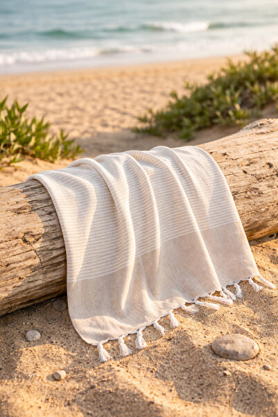 LUNGA VİTA Hürrem 100% Cotton Peshtemal 90X170 Large Size Beach Towel Bath Peshtemal