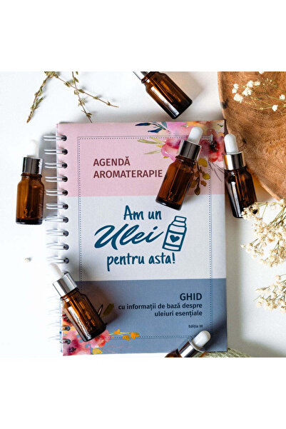 Aroma Expert Agendă și ghid pentru uleiuri esențiale cu 6 sticle