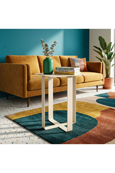 Artepera Frame M Metal Sehpa, Dekoratif Yan Sehpa, Modern Tasarım