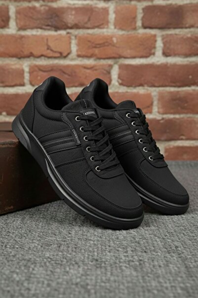 Deri De Luxe Ανδρικά αθλητικά παπούτσια Urban Line Detail από λινό ύφασμα