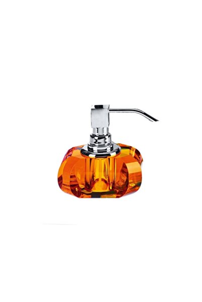 Decor Walther Kristall Sıvı Sabunluk, Tezgah Üstü - Krom/Amber