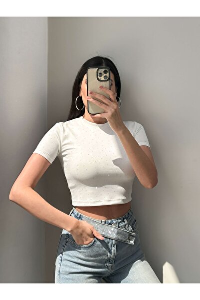 ESRAHELVACI T-Shirt - Εκρού - Κανονική εφαρμογή