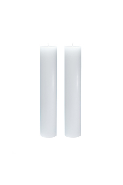 FantezieCuLicheni Lumânare parafină simplă albă H35 – decor elegant pentru nu...