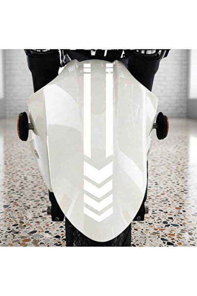 Fixelora Motosiklet Ön Çamurluk Ok ve Şerit Sticker 10 Renk - Universal Uyum ...