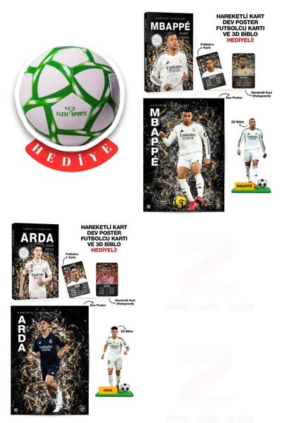 Parodi Yayınları Sahanın Yıldızları-Mbappe-Arda-3D Biblo Hediyeli-2 Kitap Set...
