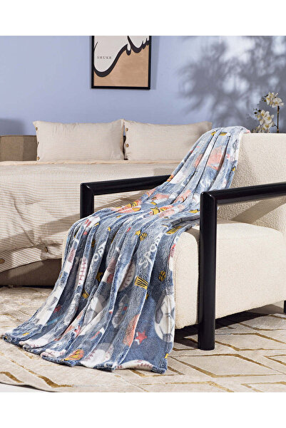 REDTAG Grey Sports Glow In Dark Kids Blanket(200 x 135 cm)