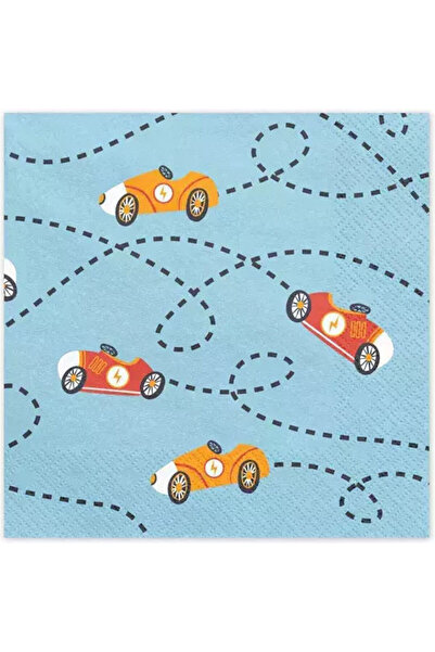 Partydeco ΧΑΡΤΟΠΕΤΣΕΤΕΣ ΜΠΛΕ ΜΕ ΑΥΤΟΚΙΝΗΤΑ 12 ΤΕΜΑΧΙΑ