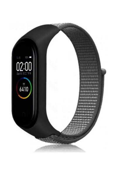 OEM Υφαντό Λουράκι Υφασμάτινο Μαύρο (Mi Smart Band 5/Mi Smart Band 6)
