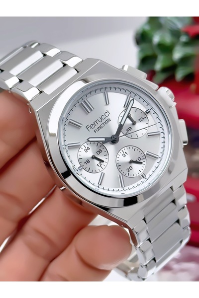 Ferrucci Men's Wristwatch with Steel Cord Function 3 Atm Waterproof with 2 Years Warranty+Bracelet as a Gift