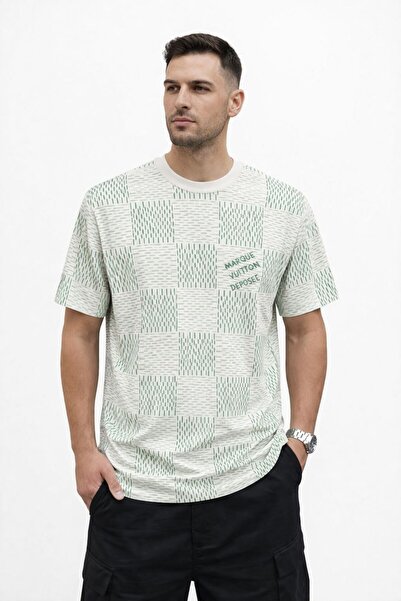 HZR wear Men's Patterned T-Shirt Regular Fit Summer Comfortable Fabric