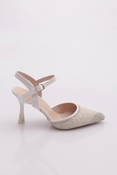 DGN Γόβες με ψηλό τακούνι - Λευκό - Μεσαία τακούνια (5-9 cm)