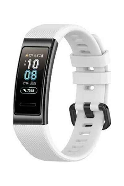 OEM Stripes Λουράκι Σιλικόνης Λευκό (Honor Band 4/5)