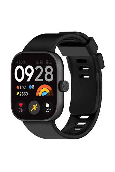OEM Λουράκι Σιλικόνης Μαύρο (Redmi Watch 4 / Redmi Watch 5 / Huawei Band 8)