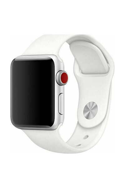 OEM Λουράκι Σιλικόνης με Λευκό Πείρο (Apple Watch 42/44/45mm)