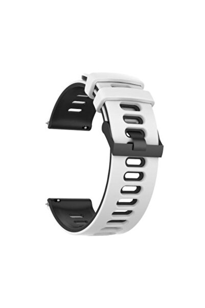 OEM Δίχρωμο λουράκι με μαύρη αγκράφα για Amazfit GTR 4 - Λευκό / Μαύρο