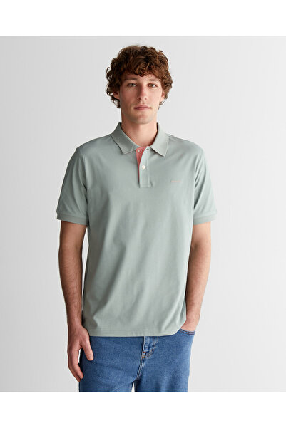 Gant Erkek Yeşil Regular Fit Polo Yaka T-Shirt