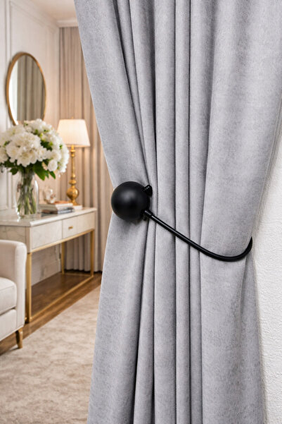 Fluiana Perde Aksesuarı|Kolay Kurulum|Perde Kol Bağı|Ev Dekoru |Duvar Delmede...