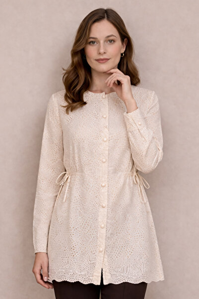 benguen Λιτό πουκάμισο - Κρέμα - Casual