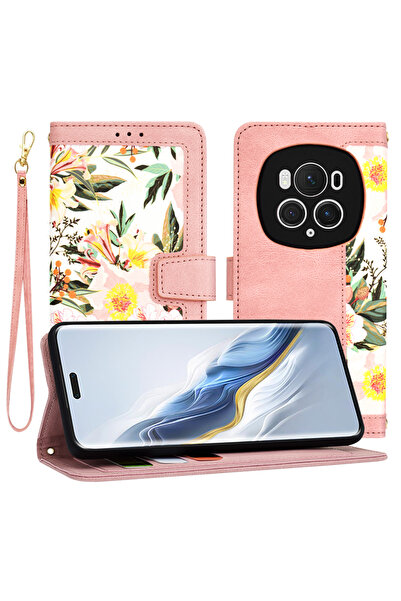 Techsuit Husa pentru Honor Magic6 Pro, FlipCraft, protectie antisoc, roz