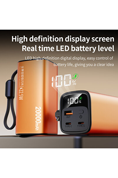 Mmctech 20000mAh Güç Bankası Hızlı Şarjlı Akıllı Ürünler için Taşınabilir Şar...