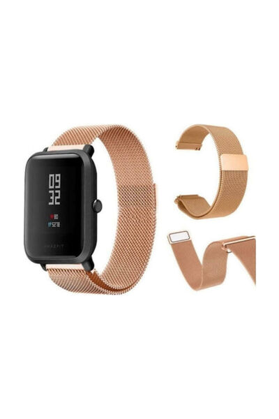 OEM Milanese Loop Rose Gold Λουράκι Μεταλλικό Ροζ (Amazfit Bip)