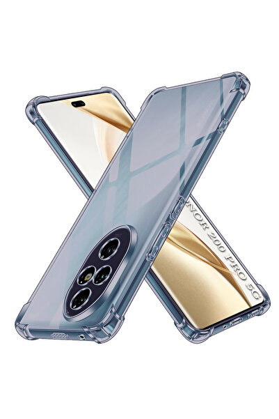 Techsuit Husa pentru Honor 200 Pro, Shockproof Clear Silicone, protectie anti...
