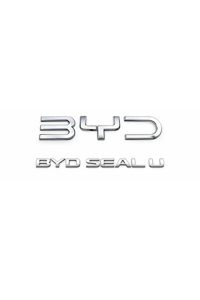 EDEXPORT BYD SEAL U + BYD Logo Araç Bagaj Yazısı Set Siyah Krom
